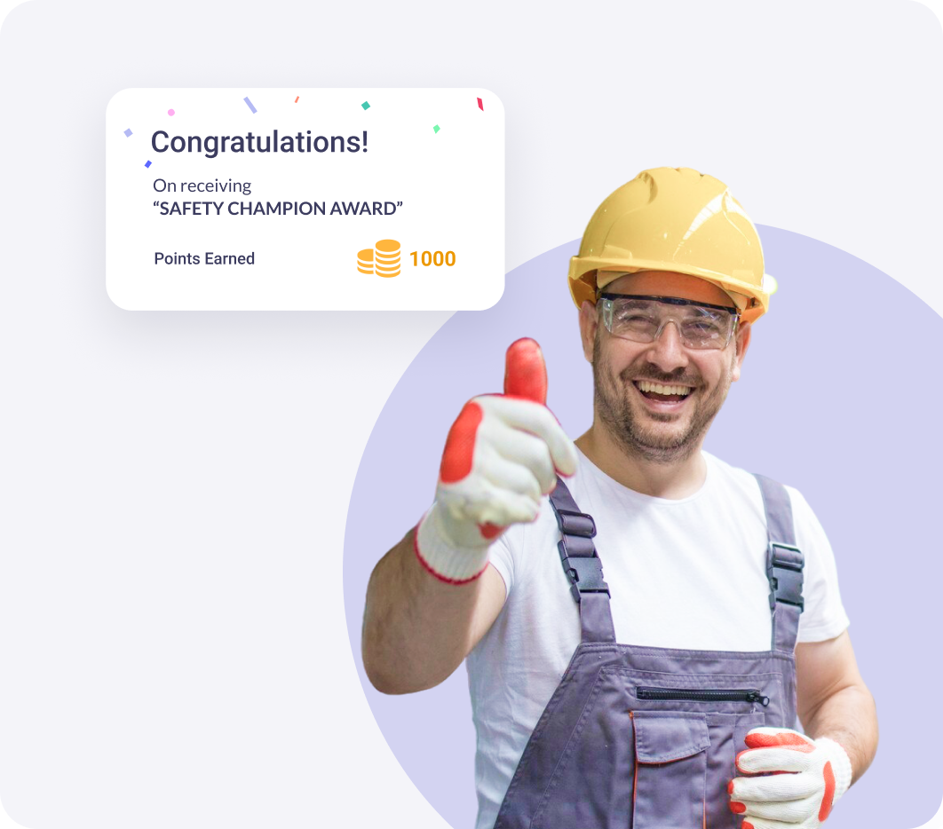 Spot award being presented to an employee