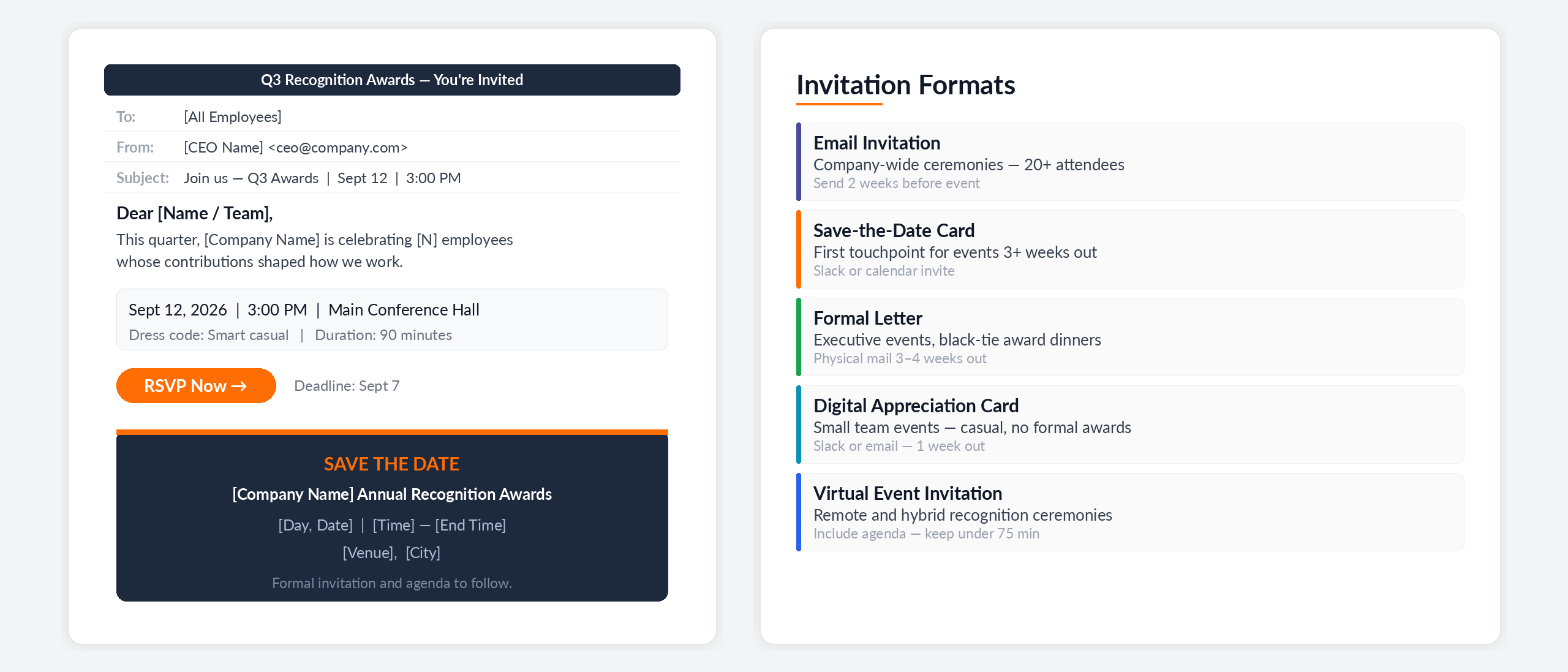 Rewards and Recognition Invitation Template